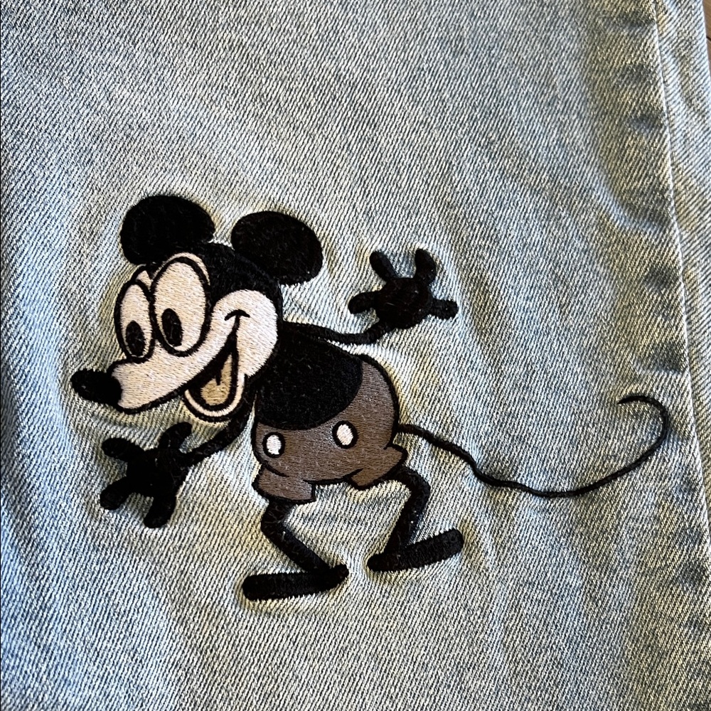 Mickey Mouse Patched Straight Leg Light Wash Denim Jeans from Her Universe - Picture 6 of 12